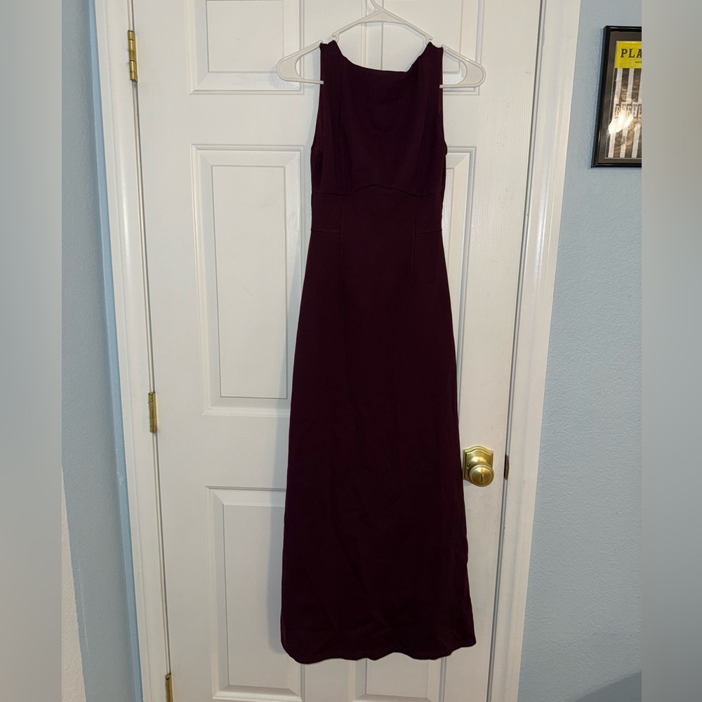 Fashion Nova Taylor Backless A Line Maxi Dress Deep Purple Maxi Dress- Size XS - Picture 3 of 10